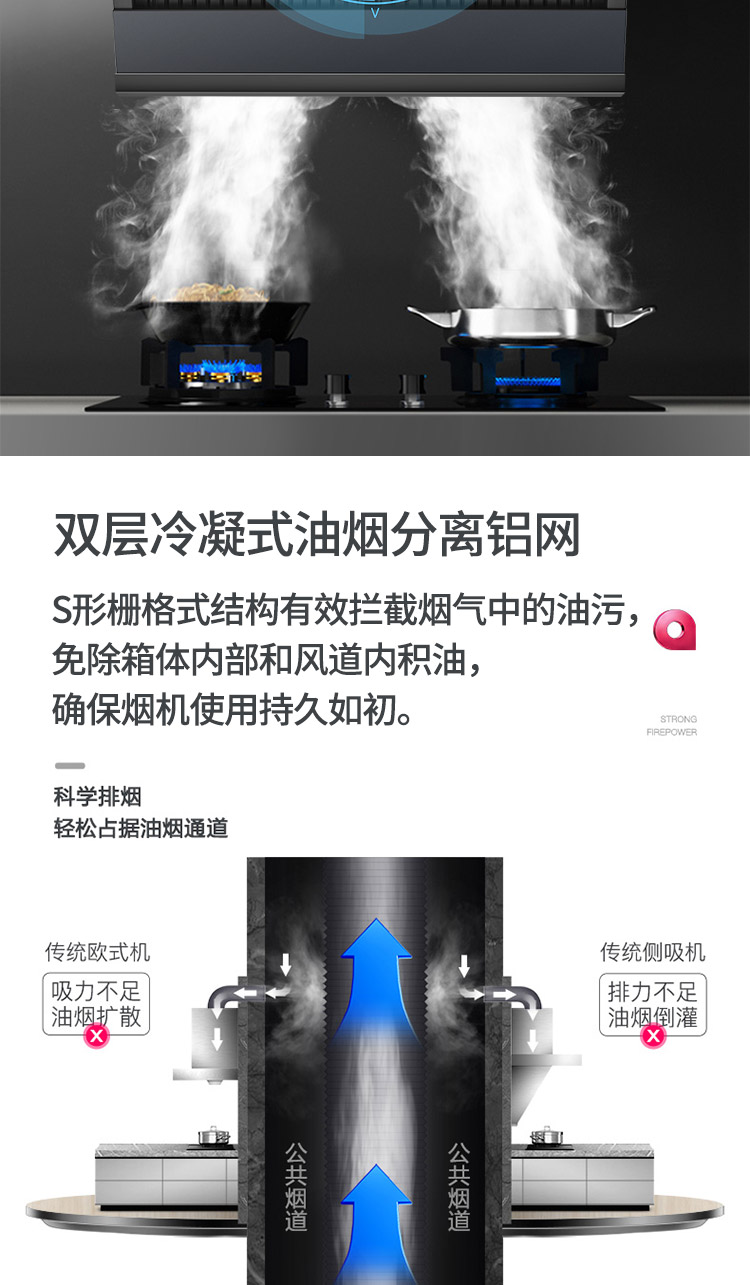 YF83 大吸力 油烟分离 吸油烟机(图4)